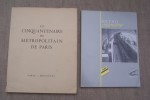 METRO DE PARIS, METROPOLITAIN, RATP: Le Cinquantenaire du Métropolitain de Paris, 18 pages, illustré d'une pointe sèche d'André JACQUEMIN. Le ...