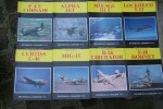 HISTORAVIA GISSEROT, 1989. : N° 1 F4U CORSAIR. N°2 ALPHA JET. N° 3 MIRAGE III. LOCKHEED T-33. CURTISS C-46. MIG-15. B-24 LIBERATOR. F-18 HORNET.. ...