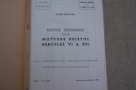 Ntechnique pour MOTEURS BRISTOL HERCULES VI & XVI. . 