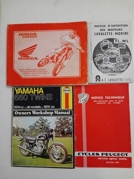 NOTICES ET MANUELS D'ENTRETIEN MOTOS: Fonctionnement, graissage, entretien Mobylette bicyclette motorisée MOTOBECANE, Novembre 1963. Notice ...