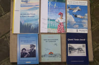 Stéphane NICOLAOU: Reims 1909, le premier Meeting Aérien International, Musée de l'Air et de l'Espace, Addim, 1999. Luc CHEVALIER: Des ailes dans le ciel Calédonien, Editions Françaises d'Oceanie, 1977. André JACQUIER: Pilotes et ailes de légende dans le ciel calédonien en 1942 - Vincent GERVAISE: Le constructeur René Couzinet et le pilote Charles de Verneilh, Société d'Etuds Historiques de la Nouvelle Calédonie, 2005. Bernard ABOUCHAR, Robert ESPEROU, Vital E. FERRY: La Liaison France-Antilles et le réseau local d'Air France, 1997. Vital FERRY: Une route pour l'Orient. Essai de reconstitution de l'histoire de la Compagnie Franco-Roumaine de navigation aérienne, première compagnie transcontinentale mondiale 1920-1924, 1993. Jean CHEDAILLE: Destins d'exception: Concorde, Andréani pilote de supersonique, Editions C.M.D., 1998. Emile PERIO: Jacques de Lesseps, la noblesse du vol, Athanor, 1990. Jacques COUDERT: La dernière Luciole. Les Dakota parachutent à Diên Biên Phù, Temoignages, 2000. Christian-Idriss FUTAULLY: Il étai une fois LA4F, ATI SAMAN, 1985. Philippe CASTELLANO: Liberator. Epopées tragiques dans les Alpes-Maritimes et l'Est Varois, 1994. Alain BISSON: 19 Juin 1940 Bombardement de Montluçon et autres villes au Sud de la Loire. La fin d'un mythe ou l'histoire d'une rumeur et d'une recherche, Cercle Archéologique de Montluçon, 1997. Jacques DELARUE: Les avions de MAX HOLSTE, Editions Le Trait d'Union, 1993. DEWOITINE D520, DTU, 1997. Alain CROSNIER et Jean-Pierre DUBOIS: Douglas SBD-5 Dauntless, Curtiss SB2C-5 Helldiver. bombardiers en piqué de l'Aéronautique Navale, DTU, 1998. Philippe RICCO: Les avions Allemands aux couleurs Françaises Tomes 1 et 2, AIRDOC, 1997 - LELA PRESSE, 1997. Jean-Jacques PETIT: Les avions BNritanniques aux couleurs Françaises de 1914 à nos jours Tome 1, AIRDOC, 1997. Myrone N. CUICH: Les insignes de l'aéronautique militaire Tome 1 (1912-1982) et Tome 2 (1912-1986), Histoavia, 1983-1986. Alfred BODEMER et Robert LAUGIER: L'Atar et tous les autres mpteurs à réaction français, Editions J.D. Reber, 1996. DEAUVILLE 1913, Capitale de l'hydraviation, Editions de l'Albaron, 1993. Frederic GONDRON: Un aérodrome peu connu "Les Aigles" Gouvieux/Chantilly Aoüt 1939-Juin 1940, Société Historique de Gouviaux, 1999. Quand Nantes s'envole, Cartophiles du Pays Nantais, 1984. L'ESSOR DE L'AERONAUTIQUE à SAINT-NAZAIRE 1923-1945, Presdu'ile imprimerie, 1991. Gilles DEROCHE: L'aviation dans les ardennes, Terres Ardennaises, 1987. Claude LACAN: Histoire de l'aviation en Limousin, Lavauzelle, 1998. Alain KURC: Les pionniers de l'aviation en Beauce 1877-1914, Guy Ambroise, imprimeur,, 1995. Roger ALBY: Cent ans d'aviation en Lauragais, Imprimeries Gabelle, 1978. LA GRANDE AVENTURE DE L'AVIATION Rhône-Alpes des origines à nos jours, Le Hénaff, 1980. Serge GRANGON: Les pioniiers du ciel Forézien, Osmose, 2005. Gaston DECOOP: La Popote des Ailes, ses pilotes, ses amis, son histoire, Amicale des Anciens des Essais en Vol, 1990. Le CENTRE D'ESSAIS EN VOL à 50 ans 1944-1994, UPE, 1994. Stephane NICOLAOU: Roland Garros Héros du siècle, Musée de l'Air et de l'Espace - ETAI, 2000. Emmanuel BREGUET: Bréguet, un siècle d'aviation, Privat, 2012. Thierry FAVRE: Albert Brenet, Une vie - Une oeuvre, Gallimard - Musée de la Marine, 2003. Jean-Claude FAYER: Prototypes de l'aviation française 1945-1960, E.T.A.I., 2002. Reginald JOUHAUD: Les avions Stampe, Wimpel, 1993. MICROSOFT COMBAT FLIGHT SIMULATOR SERIE EUROPE 39-45. René J. FRANCILLON: Grumman Aircraft since 1929, Putnam, 1989. Eric LECOMTE: Objets de l'aviation à collectionner, Du May, 2000warplanes of the Third Reich, Macdonald, 1970. Les Insignes de l'Armée de l'Air. Les Unités navigantes, Air Actualités, 1983.