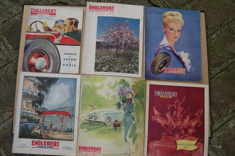 ENGLEBERT MAGAZINE (Edition France et Colonie). N° 5 (Septembre-Octobre 1933) Numéro du Salon de Paris. N°41 Salon de l'Automobile 1948. (Couverture ...
