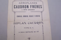 Démontage, remontage, réglage et entretien du BIPLAN CAUDRON Type G4 à deux moteurs 80 HP.