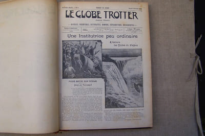 LE GLOBE TROTTER Journal Illustré, Voyages, Aventures, Explorations, Actualités, Romans, Découvertes, etc... Rédaction et Administration: 14 Cloitre Saint-Honoré, Paris. Année 1902. Directeur-Gérant: H. CASEVITZ. Co-gérant: L. MISTRAL.