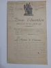 Certificat de demande d'un BREVET D'INVENTION d&eacute;livr&eacute;, en vertu de l'Arr&ecirc;t&eacute; des Consuls, du 5 Vend&eacute;miaire an 9, a Madame Jeanne-Genevieve Labrose, ...