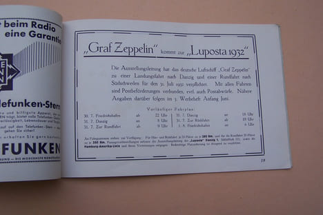 Internationale LUFTPOST Ausstellung. International Air-Post-Exhibition. Exposition Internationale de la Poste Aerienne. Danzig, 23-31 Juli 1932.. ...