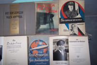 ZEPPELIN: Joachim BREITHAUPT: Mit Graf Zeppelin nach Süd-u.Nordamerika, Moritz Schauenburg, 1930. Ernest H.LEHMANN: Auf Luftpatrouille und Weltfahrt, Volksverband der Bücherfreunde, 1936. Captain Ernst A. LEHMANN and Howard MINGOS: The Zeppelins, Putnamis, 1927. FALLSCHIRM FLUGZEUG ZEPPELIN Ein Buch vom Fliegen, Franckh'sche Verlagshandlung, 1931. Max GEISENHEYNER: Mit "Graf Zeppelin" um die welt, Frankfurter Societäts-Druckerei, 1929. Ludwig DETTMANN: Mit dem "Zeppelin" nach Amerika Das Wunder von Himmel und Ozean, Reimar Hobbing, 1929.