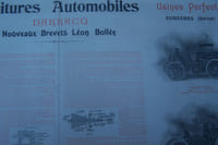 Voitures Automobiles DARRACQ. Nouveaux Brevets Léon Bollée. Usines PERFECTA à Suresnes.