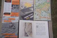 TRAVAUX PUBLICS, TRACTEUR, BULLDOZER, GRUE, ROUTE: "COPROVIA" Patented in all Countries, London, 1928. Plaquette in-8, 24 pages, photos. John Deere Bulldozers MC-60, MC-1000. CATERPILLAR Farm Tractors, Diesel Power: deux catalogues. WELLMAN SMITH OWEN ENGINEEERING, London. Catalogue in-4, 20 pages, 40 illustrations.