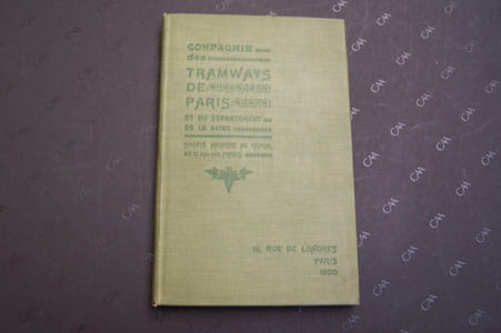 Compagnie des tramways de Paris et du département de la Seine, Société Anonyme au 19 rue de Londres, Paris.