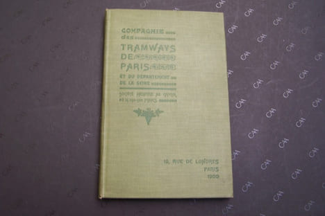 Compagnie des tramways de Paris et du département de la Seine, Société Anonyme au 19 rue de Londres, Paris.. BROCA G.