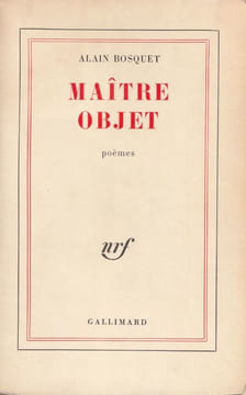 Maître Objet poèmes.. Bosquet Alain