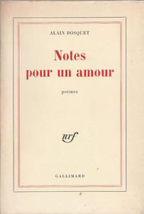 Notes pour un amour poèmes