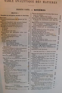 Manuel de l'Ingénieur des Ponts et Chaussées -19ème fascicule - texte- Des eaux comme moyen de transport navigation Fluviale et Maritime 1°Rivières - 2°Canaux - 3° Ports Maritimes .