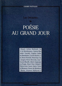 Poésie au grand Jour. Decaunes Luc