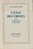 L'Etat des Choses. Etudes sur huit &eacute;crivains d'aujourd'hui. . Richard Jean-Pierre