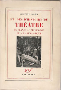 Étude d'Histoire du théâtre en France au Moyen-âge et à la Renaissance.
