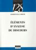 El&eacute;ments d'Analyse du Discours.. Sarfati Georges-Elia