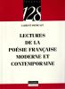 Lectures de la Po&eacute;sie Fran&ccedil;aise Moderne et contemporaine.. Fourcaut Laurent