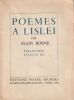 Po&egrave;mes &agrave; Lislei. . Alain Borne