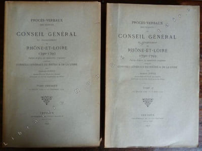 Histoire politique et administrative du conseil général du Rhône 1790-1940 - Tome I - 1790-1870   / Tome II - 1870-1940.