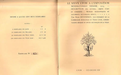 Le Vieux Lyon à l'Exposition de 1914 - Description des Oeuvres avec Notices et documents historiques.. Desvernay Félix
