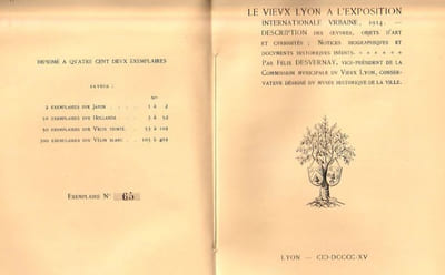 Le Vieux Lyon à l'Exposition de 1914 - Description des Oeuvres avec Notices et documents historiques.