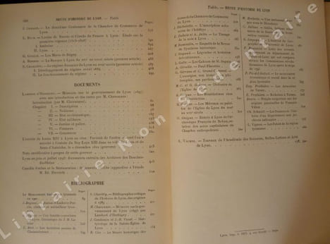 Revue d'Histoire de Lyon Etude.Documents.Bibliographie. Charléty Sébastien