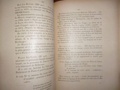 Histoires, Légendes et anecdotes à propos des RUES DE LYON - Avec indication de ce qu'on y peut remarquer en les parcourant.