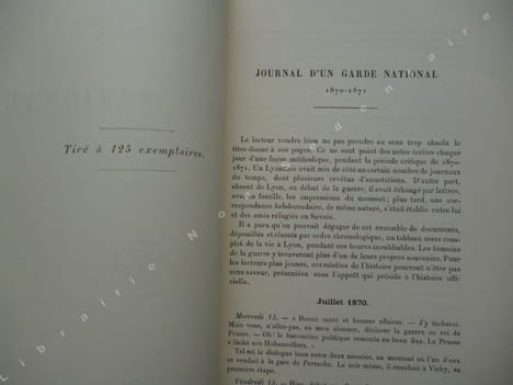 Journal d'un garde National - 1870-1871. Bleton ( Monsieur Josse)