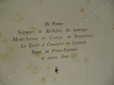 Généalogie de la Famille de Pomey. Sa descendance par les femmes ses fiefs et ses seigneuries - Les ascendants des enfants d'Hippolyte de Pomey de Rochefort et de Pauline Ravel de Malval  Leur descendance.