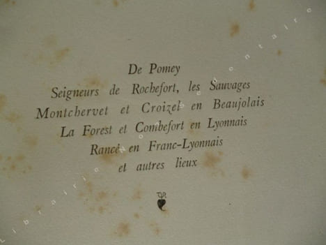 Généalogie de la Famille de Pomey. Sa descendance par les femmes ses fiefs et ses seigneuries - Les ascendants des enfants d'Hippolyte de Pomey de ...