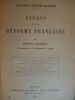 Etudes sur la r&eacute;forme Fran&ccedil;aise.. Hauser Henri