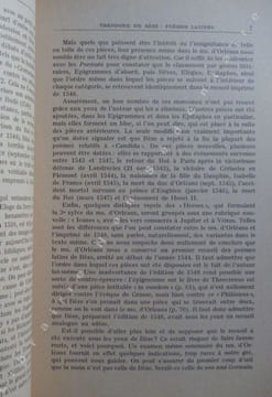 Un premier recueil de poésies Latines de Théodore De Bèze  Textes Inédits. Aubert Fernand - Broussard Jacques - Meylan Henri
