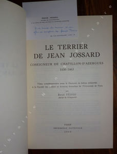 Le terrier de Jean Jossard coseigneur de Chatillon-d'Azergues 1430-1463.