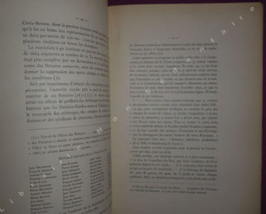 Les quarante Conseillers du Roi Notaires en La Ville de Lyon.