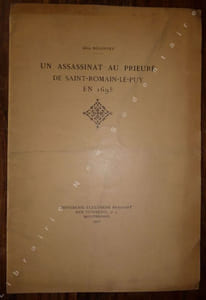 Un Assassinat au prieuré de Saint-Romain-Le-Puy en 1695.