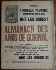 ALMANACH DES AMIS DE GUIGNOL 1922 Ohé Les Gones !