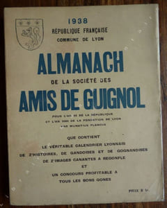 Almanach de la société des amis de Guignol 1938.