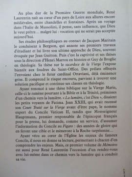 Mémoires Chemins vers la Lumière.. Laurentin René