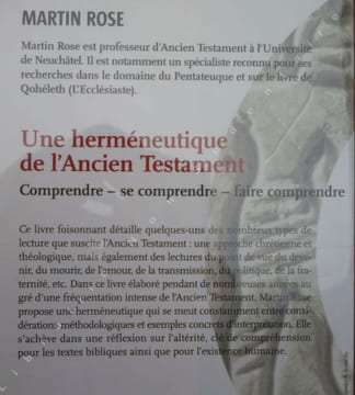 Une herméneutique de l'Ancien testament. Comprendre, se comprendre, faire comprendre. . Rose Martin