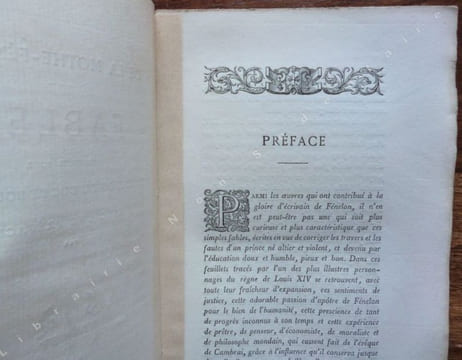 FABLES Composées pour l'éducation du Duc de Bourgogne avec une préface par Hippolyte Fournier.. Fénelon De La Mothe