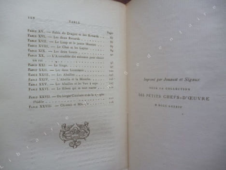 FABLES Composées pour l'éducation du Duc de Bourgogne avec une préface par Hippolyte Fournier.. Fénelon De La Mothe