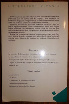 Poésie en Jeu - Apollinaire - Breton - Desnos - Roubaud - Leiris - Michaux - Tardieu - Ponge.. Berranger Marie-Paule