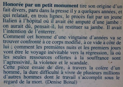 Honorée par un petit monument