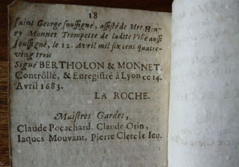Reglemens et status pour les maistres conroyeurs & maroquiniers de la Ville de Lyon, pour être par eux observés à l'advenir, & Homologué soû le bon ...