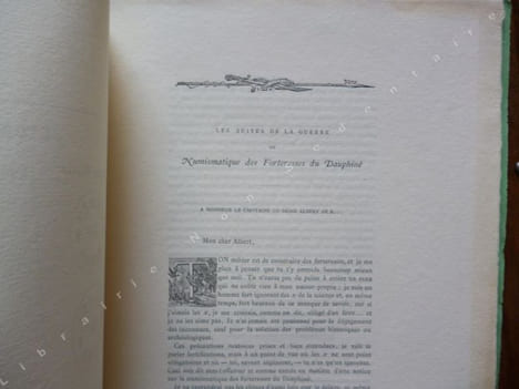Les suites de la Guerre ou Numismatique des forteresses du dauphiné.. Vallier G.