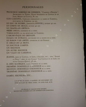 Le Cardinal d'Espagne.  . Montherlant  - Trémois -