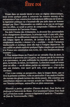 Etre Roi - Le roi et son gouvernement en France de Clovis à Louis XVI.. Barbey Jean