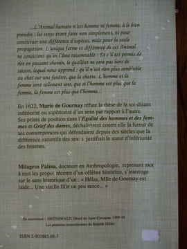 Égalité des Hommes et des femmes 1622.. Gournay (Marie De)